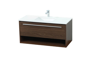 40 inch Single bathroom vanity in walnut