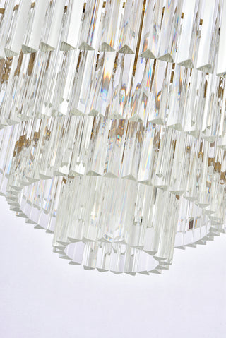 Sydney 32 inch round crystal chandelier in satin gold