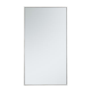 Metal frame rectangle mirror 20 inch in silver