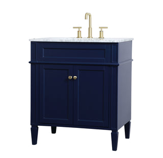 30 inch Single bathroom vanity in blue