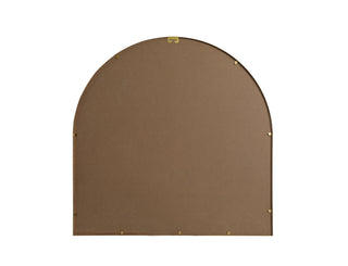 Metal Frame Arch Mirror 36x36 Inch in Brass