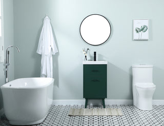 18 inch bathroom vanity in Green