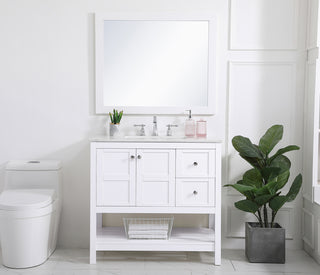 36 inch Single Bathroom Vanity in White