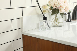 48 inch Single bathroom vanity in teak with backsplash