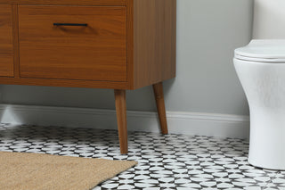 42 inch Single bathroom vanity in teak with backsplash