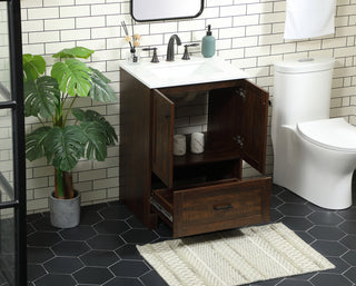 24 inch Single bathroom vanity in expresso