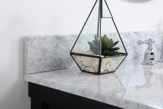 42 inch Single bathroom vanity in black with backsplash