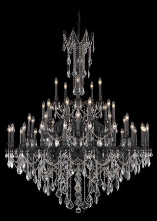 Rosalia 45 light Dark Bronze Chandelier Clear Royal Cut Crystal