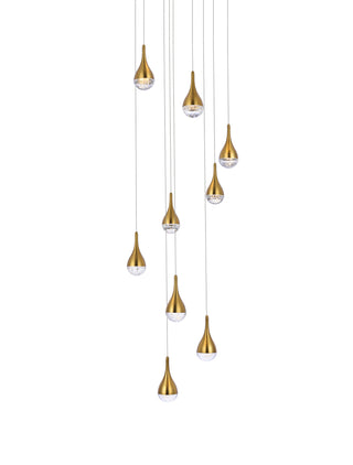 Amherst 24 inch LED chandelier in satin gold