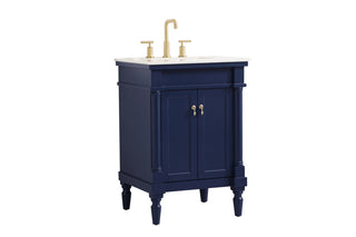 24 inch Single bathroom vanity in blue