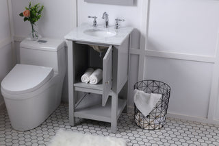 19 in. Single bathroom vanity set in Grey