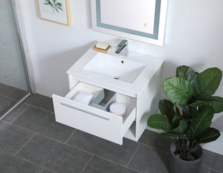 24 inch  Single Bathroom Floating Vanity in White