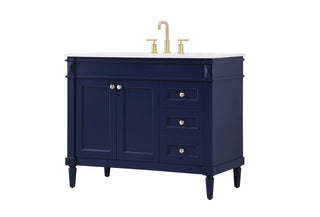 42 inch Single bathroom vanity in blue