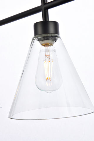 Mera 3 lights black pendant