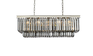 Sydney 12 light polished nickel Chandelier Silver Shade (Grey) Royal Cut Crystal