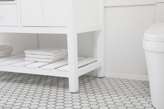 60 inch Single bathroom vanity in white