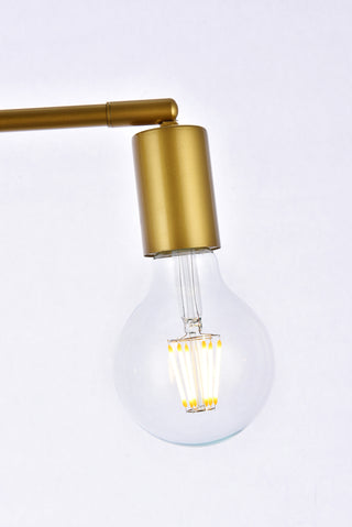 Zane 2 lights brass flush mount