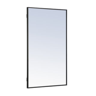 Metal frame Rectangle Mirror 24 inch Black