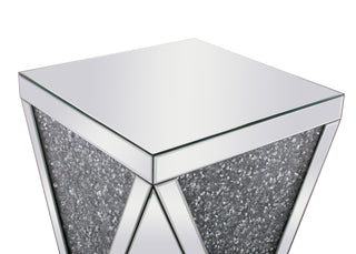 18.5 inch Crystal End Table Silver Royal Cut Crystal