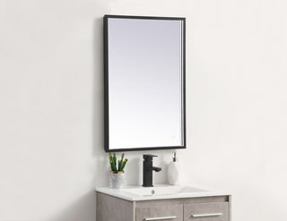 Pier 20x30 inch LED mirror with adjustable color temperature 3000K/4200K/6400K in black