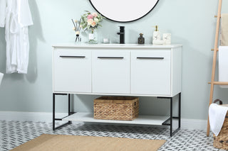 48 inch Single bathroom vanity in white