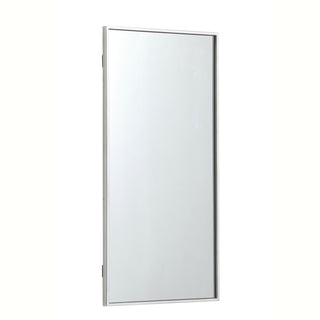 Metal frame rectangle mirror 18 inch in silver