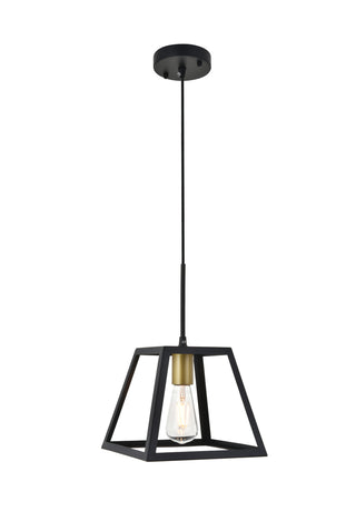 Resolute 1 light brass and black Pendant