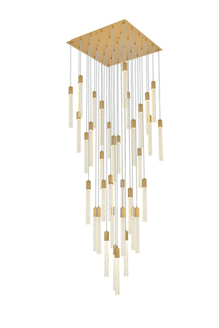 Weston 36 lights pendant in satin gold