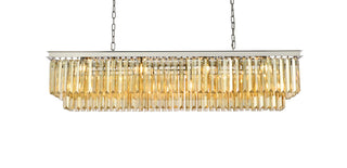 Sydney 12 light polished nickel Chandelier Golden Teak (Smoky) Royal Cut Crystal