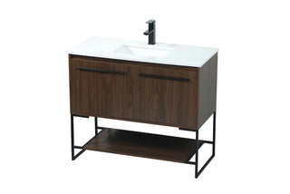 40 inch Single bathroom vanity in walnut