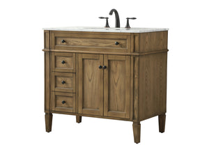 36 inch Single bathroom vanity in driftwood