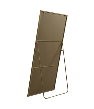 Metal Frame Rectangle Full Length Mirror 36x72 Inch in Brass