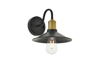 Etude 1 light brass and black Wall Sconce