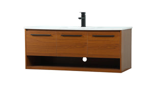 48 inch Single bathroom vanity in teak