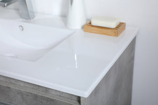 36 inch  Single Bathroom Floating Vanity in Concrete Grey