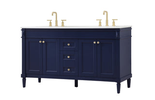 60 inch double bathroom vanity in blue