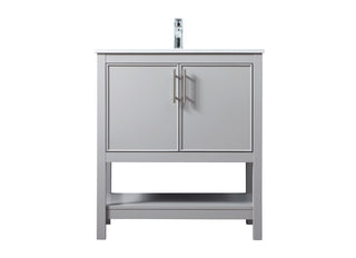 30 Inch SIngle Bathroom Vanity In Grey