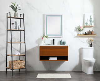 36 inch Single bathroom vanity in teak