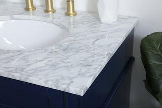 30 inch Single bathroom vanity in blue