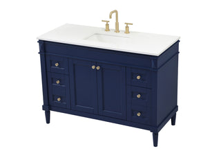 48 inch Single bathroom vanity in blue