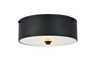 Hazen 2 light 12 inch Flat Black flush mount