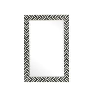 Rectangular mirror 36x24 inch in chevron