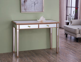 2 Drawers Dressing table 42 in. x 18 in. x 31 in. in Gold paint