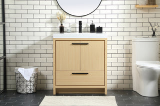 30 inch Single bathroom vanity in Maple