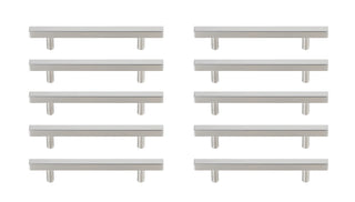 Dior 5" Center to Center Brushed Nickel Bar Pull Multipack (set of 10)