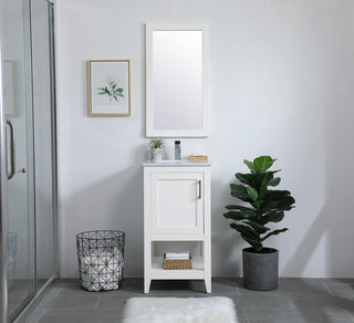 18 inch Single Bathroom Vanity in White