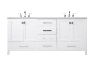 72 inch Double Bathroom Vanity in White