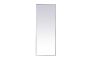 Metal frame rectangle mirror 14 inch x 36 inch in White