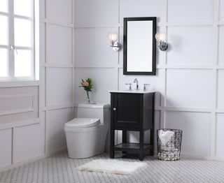 19 in. Single bathroom vanity set in Black