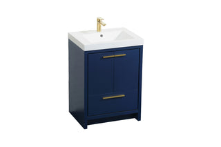 24 inch Single bathroom vanity in Blue